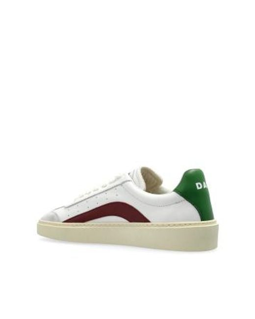 DSquared² Brown Logo Patch Lace Up Sneakers for men