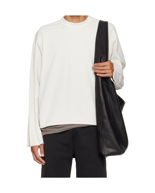 Entire studios White Heavy Long Sleeved Crewneck T-Shirt for men