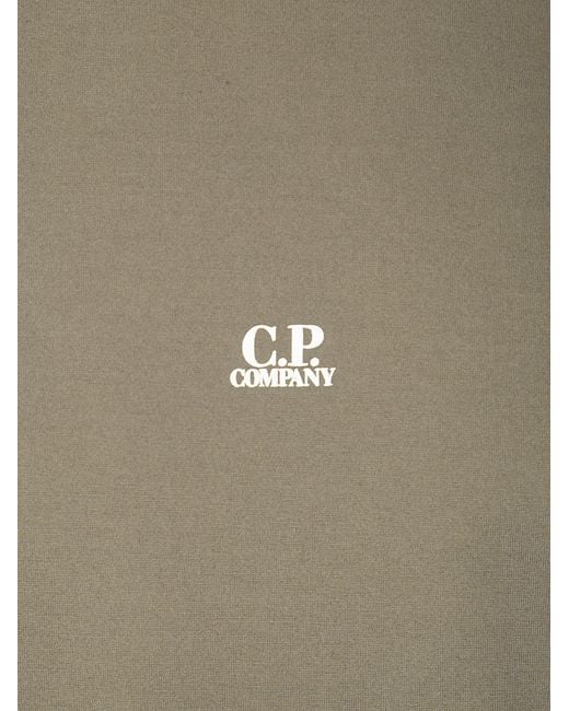 C P Company Gray Gasato Logo Short Sleeve T-Shirt for men