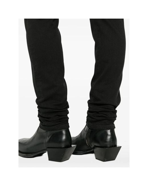 Amiri Black Stacked-Hem Slim Fit Jeans for men