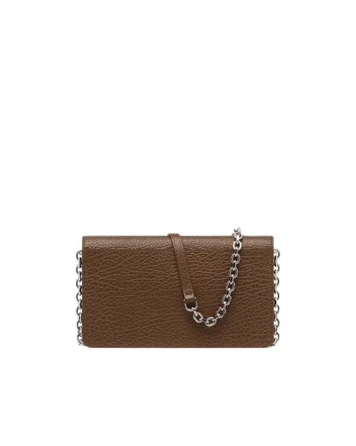 Maison Margiela Brown Chain Flap Wallet