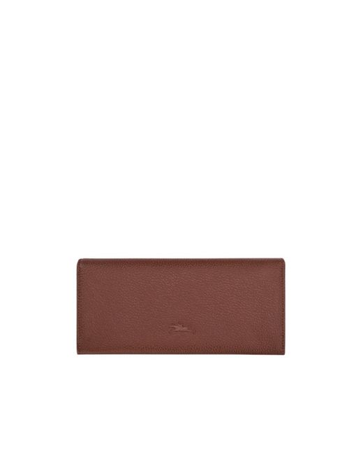 Longchamp Brown Continental Leather Wallet