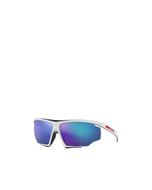 Prada Linea Rossa Blue Prada Eyewear Aviator Sunglasses for men