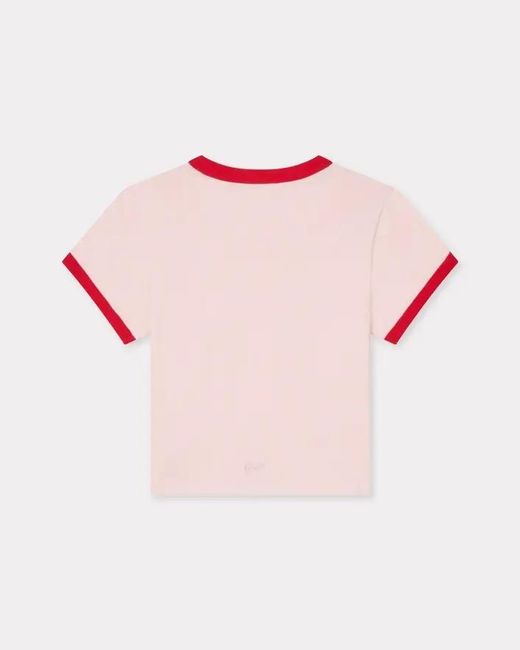 KENZO Pink Crewneck Cropped T-Shirt