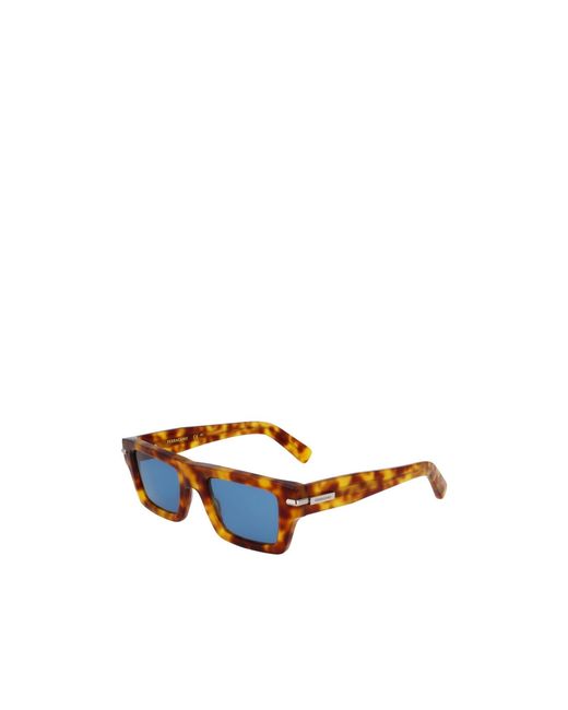 Ferragamo Blue Ferragamo Eyewear Rectangle Frame Sunglasses for men