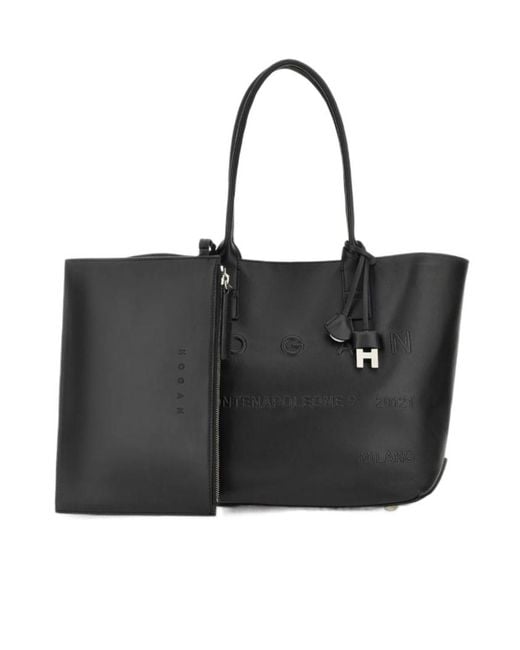 Hogan Black Small Address Shopping Bag