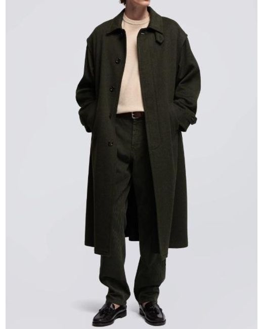 Aspesi Black Single-Breasted Coat for men
