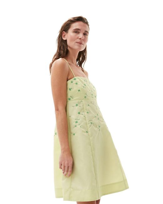 Ganni Green Outerwear Nylon Mini Dress
