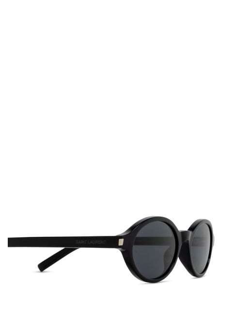 Saint Laurent White Oval Frame Sunglasses