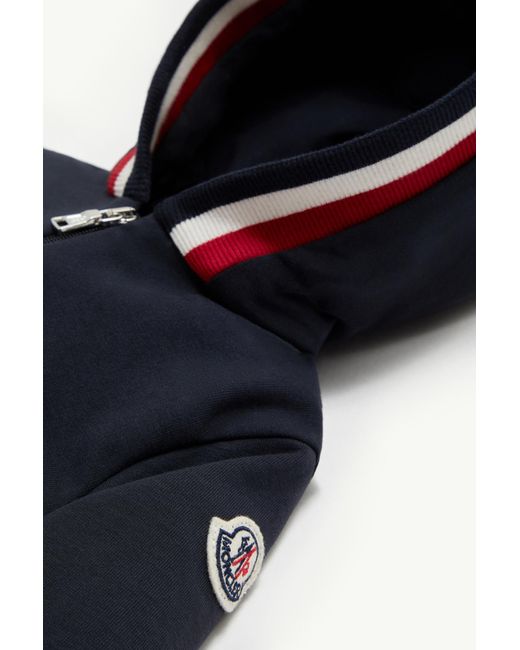 Moncler Blue Tricolor-Trimmed Cotton Sweatsuit Set