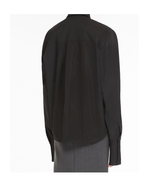 Sportmax Black Gesso Buttoned Long-Sleeved Shirt