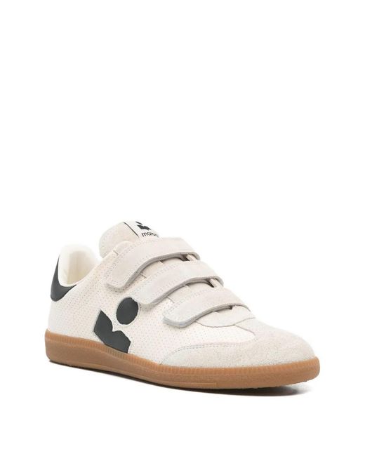 Isabel Marant White Leather Beth Logo Sneakers