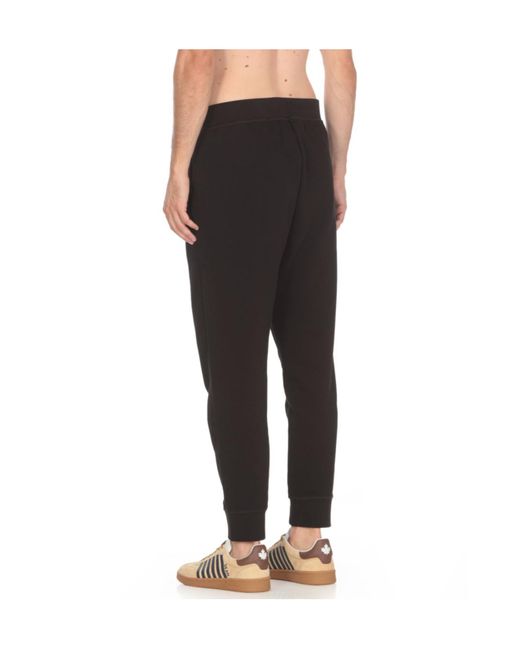 DSquared² Black Icon Printed Pants for men