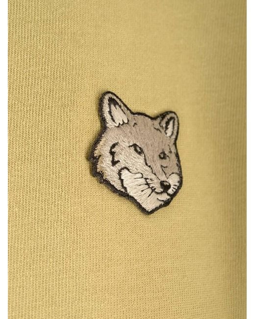 Maison Kitsuné Yellow Maison Kitsuné Bold Fox Crewneck T-Shirt
