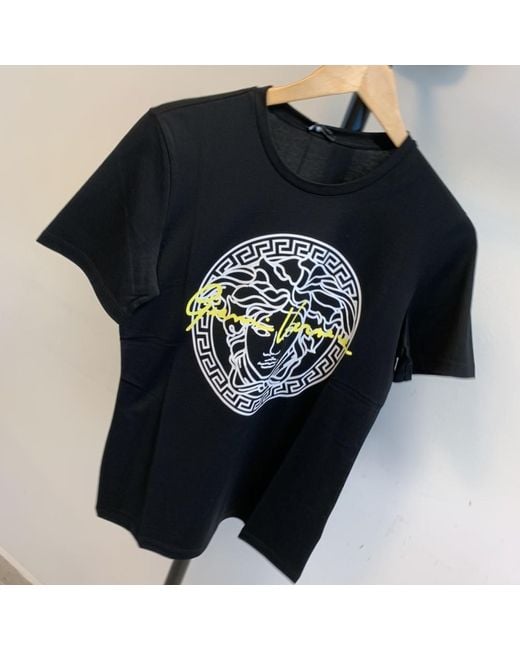 Versace Black Medusa Print T-Shirt