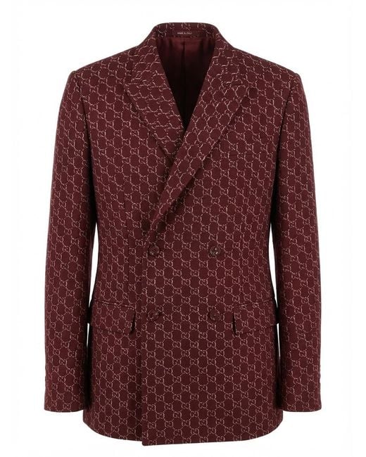 Gucci Red Gg Shadow Jacket for men