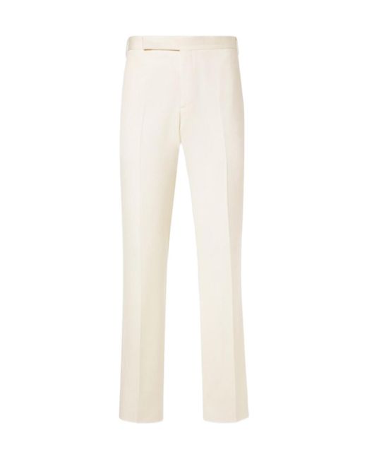 Lardini White High-Rise Slim Pants for men