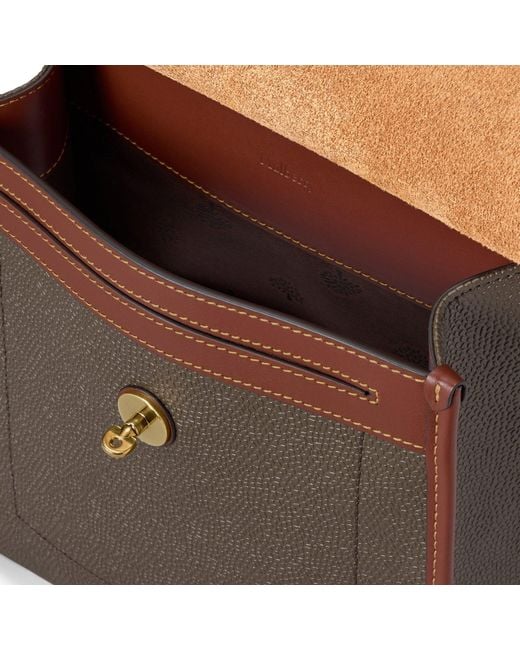 Mulberry Brown Antony Eco Scotchgrain U0026 Leather Satchel