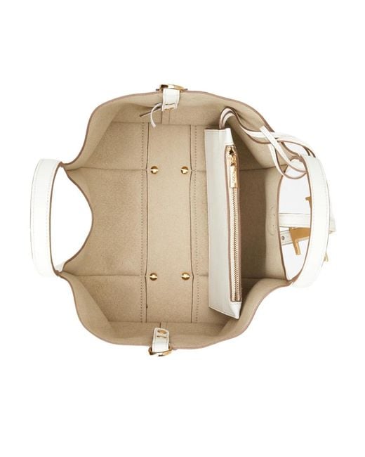 Tod's White Timeless Logo Plaque Mini Tote Bag