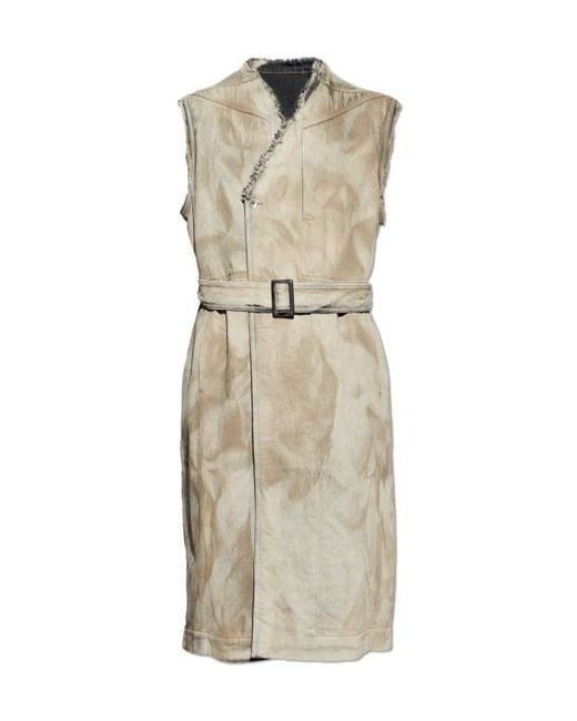 Rick Owens Natural Belted Coats for men