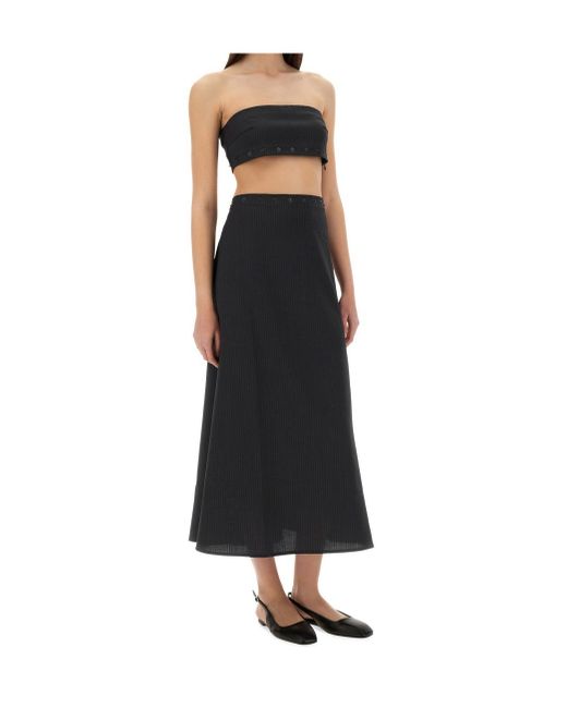 Paloma Wool Blue Nita Striped Bandeau Top
