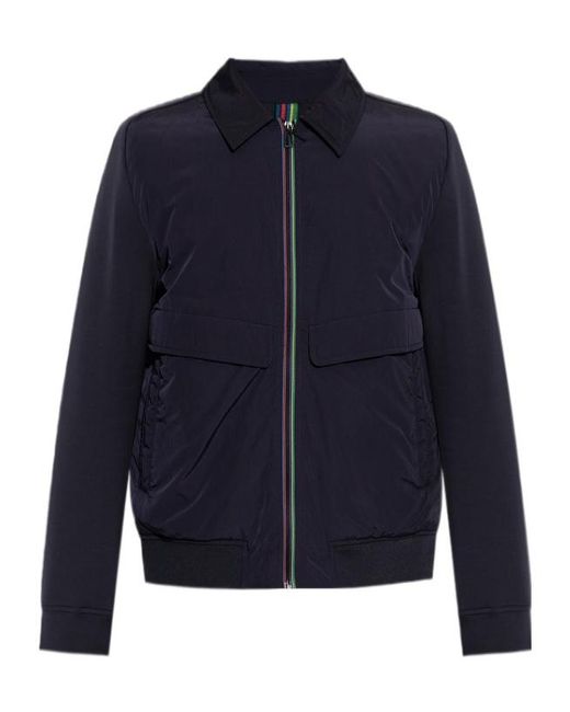 Paul Smith Blue Ps Zip-Up Shirt Jacket for men