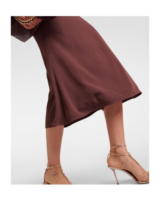 Roland Mouret Purple Pleated Midi Dress