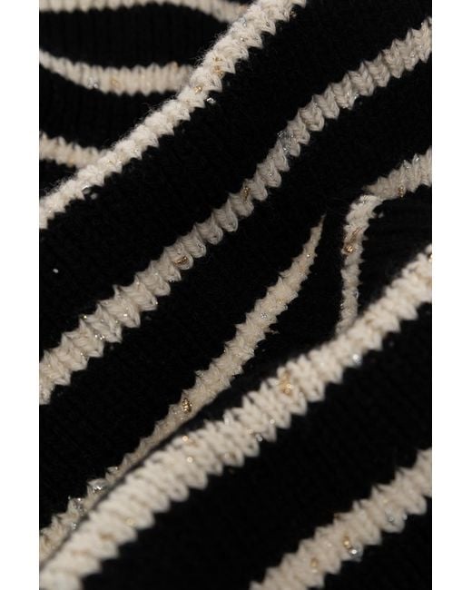 Balmain Black Logo Plaque Monogram Scarf