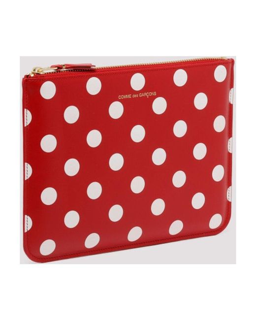 Comme des Garçons Red Comme Des Garçons Wallet Polka Dot Clutch Bag
