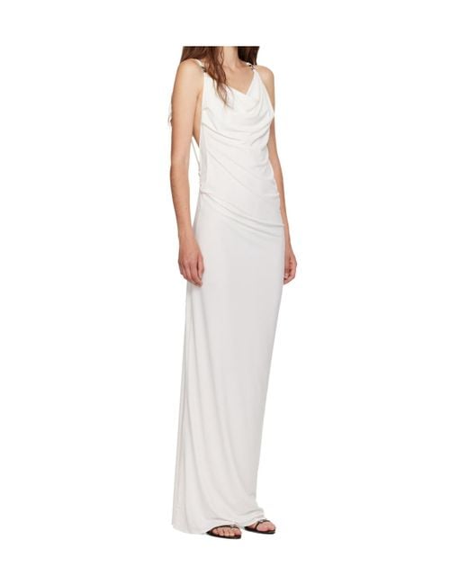 Coperni White Open-Back Sleeveless Long Dress
