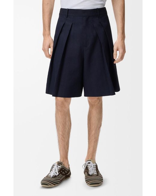 Loewe Blue Belt Loop Shorts for men