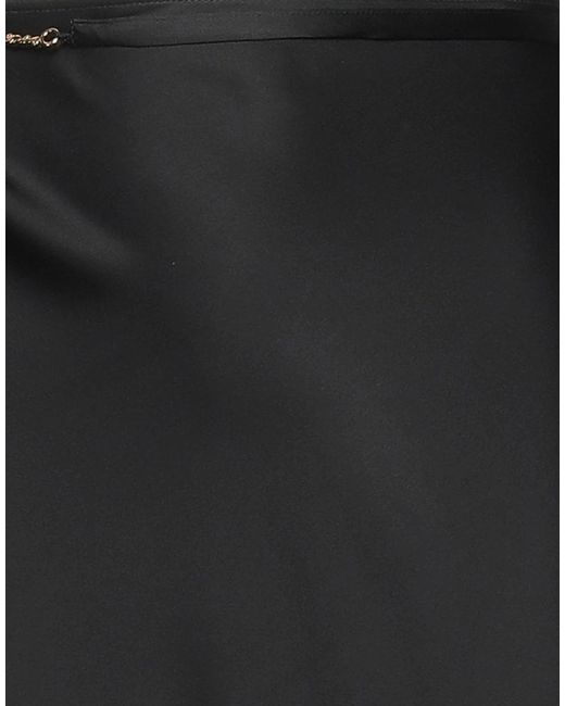 Jacquemus Black Simple Solid-Color Satin Midi Skirt