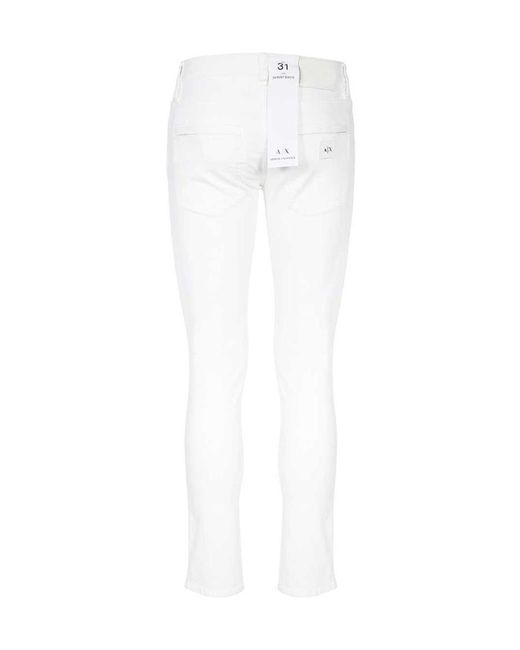 ARMANI EXCHANGE White Skinny Jeans for men