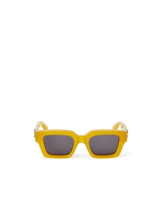 Off-White c/o Virgil Abloh Yellow Full-Frame Sunglasses for men