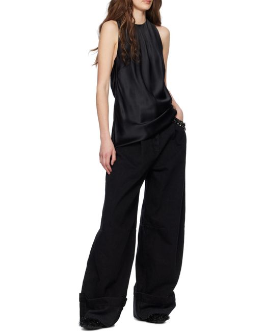Simone Rocha Black Silk Blouse