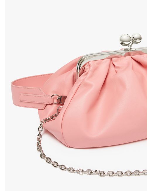 Weekend by Maxmara Pink Medium Napa Leather Pasticcino Shoulder Bag
