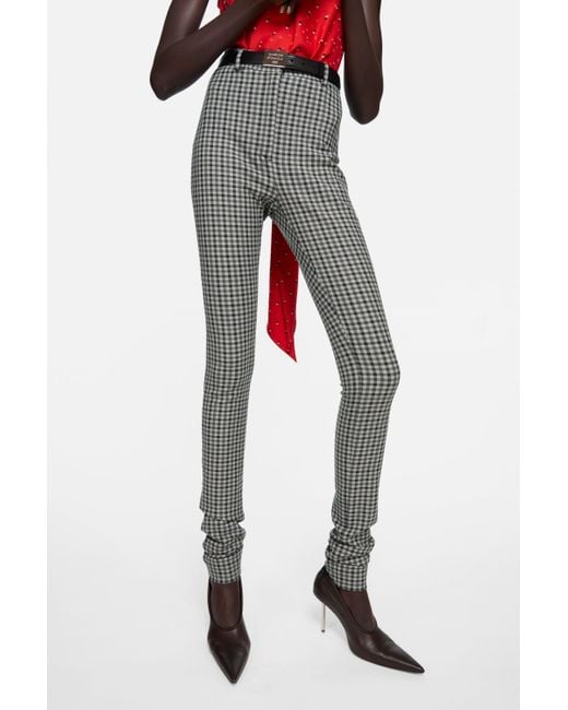 Acne Gray Gingham Check Trousers