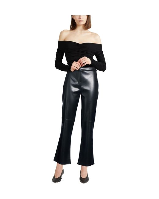 Max Mara Black Solid Color Bootcut Pants
