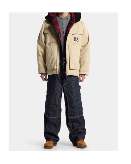 DSquared² Blue Japanese Rinse Baggy Carpenter Jeans for men