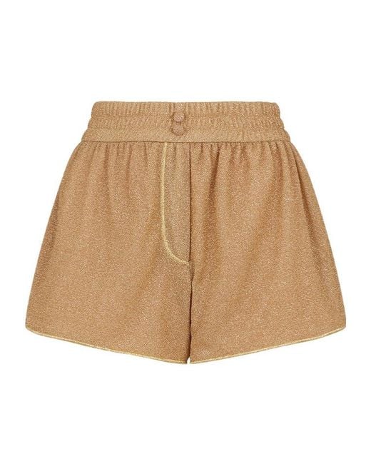 Oseree Natural Lumière Lurex Shorts