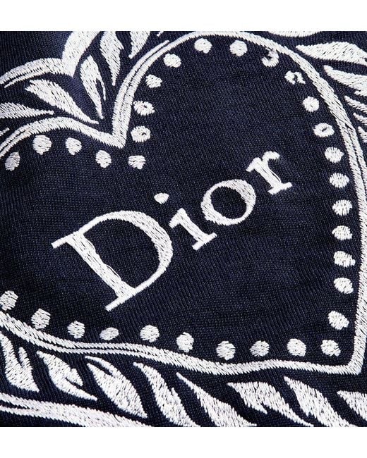 Dior Blue Qixi Short-Sleeved Sweater