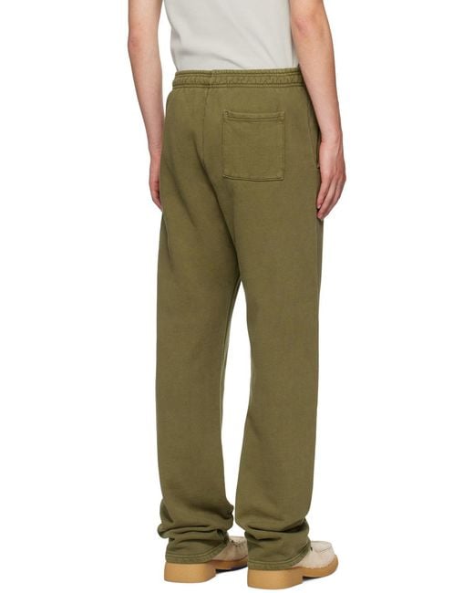 Entire studios Green Straight Organic Cotton Track Pants for men