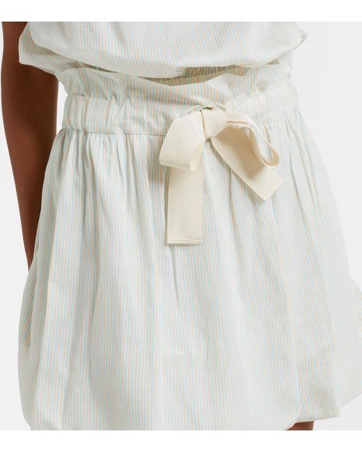 Patou White Striped Miniskirt