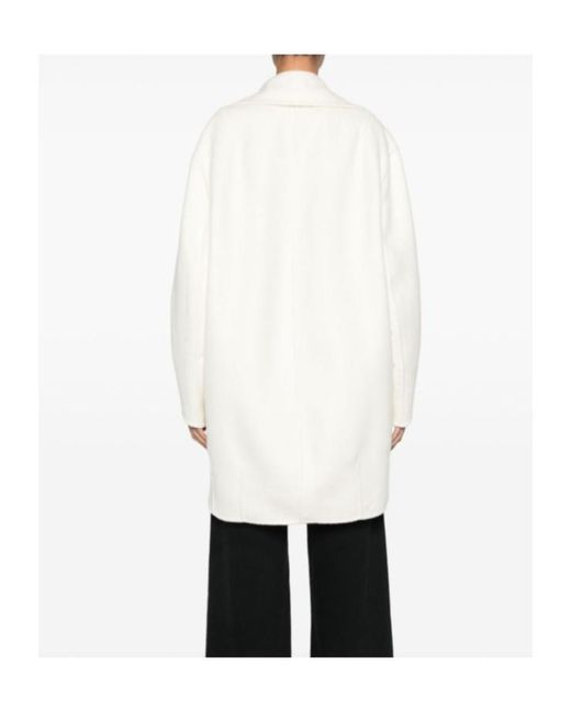 Ermanno Scervino White Collared Coat