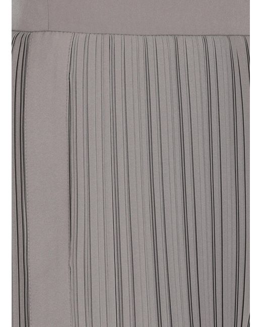 Lanvin Gray Pleated Straight Leg Pants