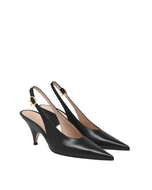 Gianvito Rossi Brown Slingback Heeled Pumps
