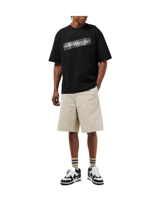 Off-White c/o Virgil Abloh Black Regular Fit Flannel T-Shirt for men