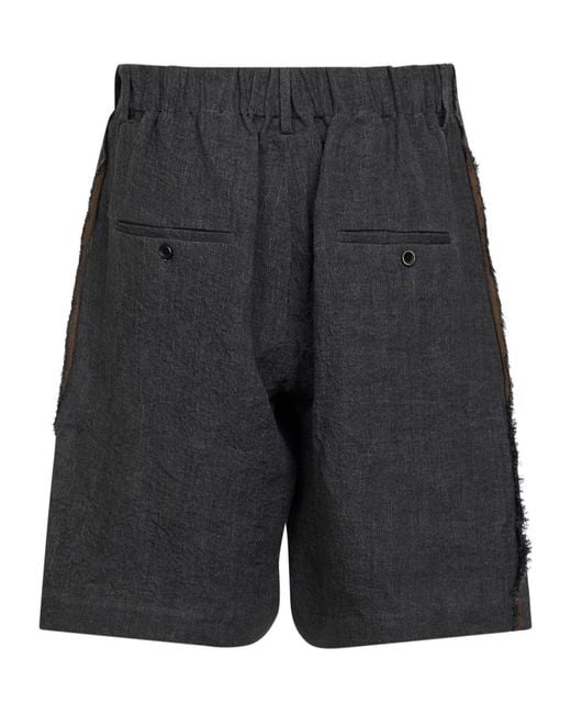 Uma Wang Black Bermuda Shorts for men