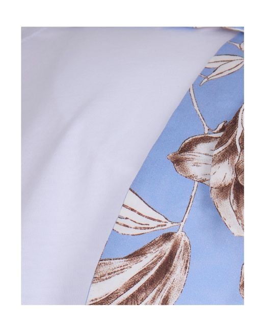 Liu Jo White Floral Printed Sleeve T-Shirt