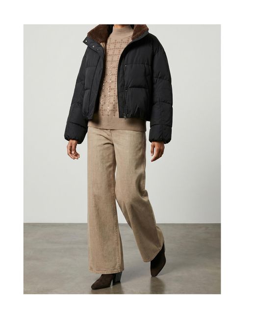 Brunello Cucinelli Natural Monile-Detail Wide Barrel Jeans